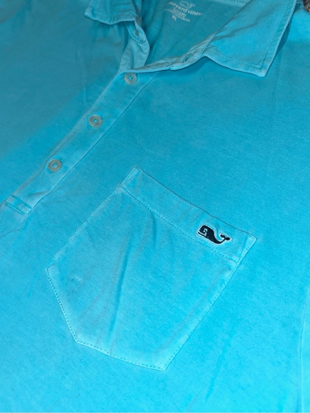Vineyard Vines Men’s Pocket Polo - Turquoise Blue